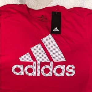 Red and white Adidas “the go-to-tee” NWT
